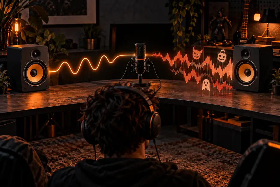 Comparison artwork for Voicemaker and voice changer workflows